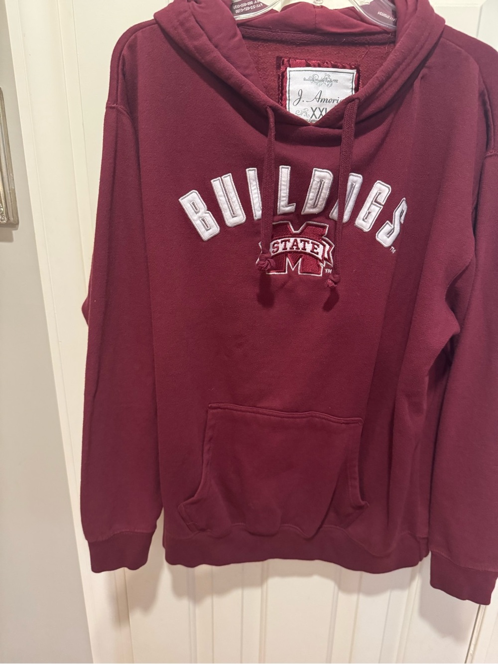 J. America Maroon Bulldogs Pullover Hoodie